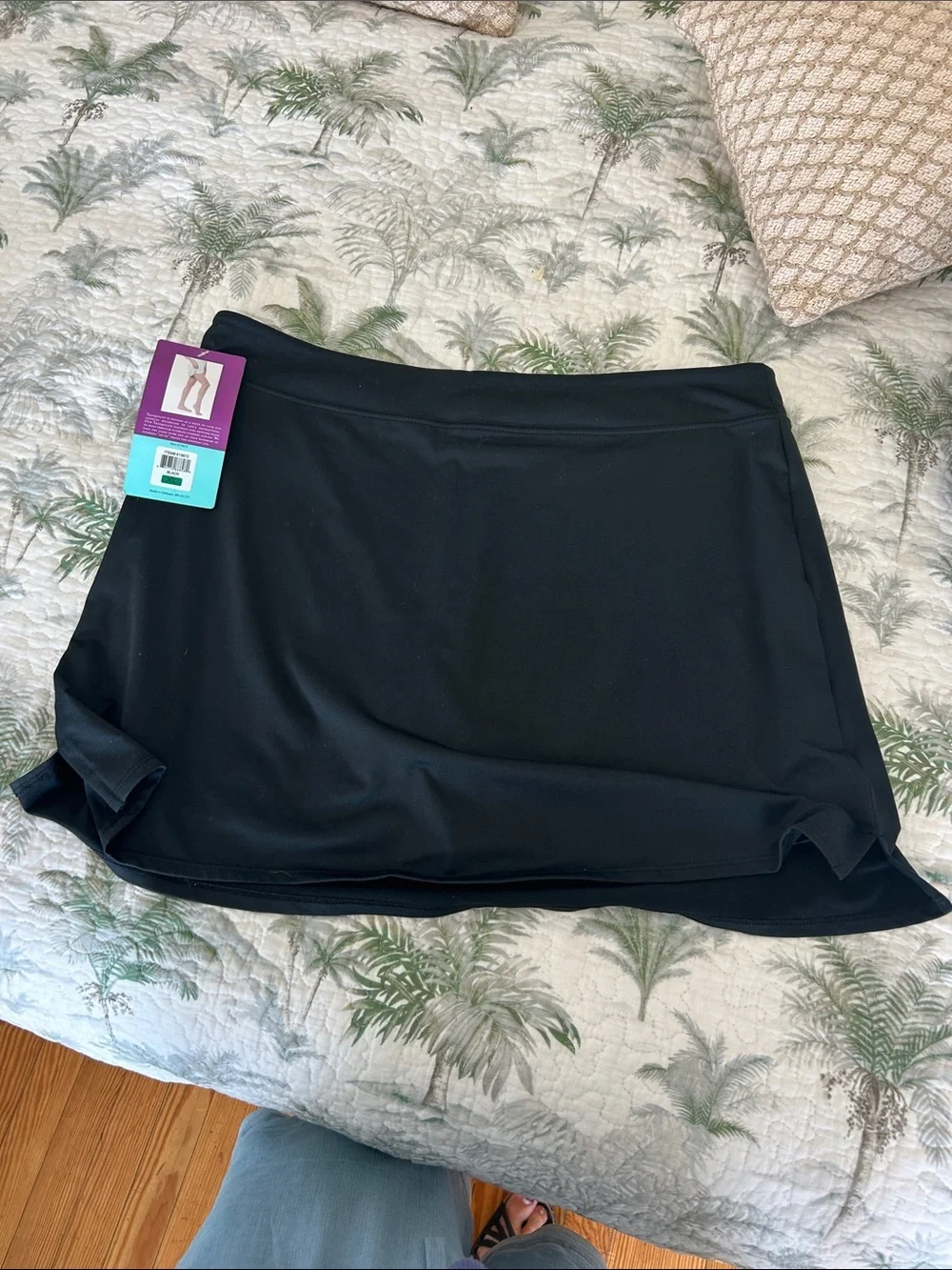 Tranquility by Colorado Clothing Black Swim Skort with built in short